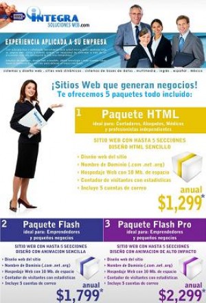 Integra Soluciones W Avisos gratis en Mexico lindo en Orizaba |  Dise&ntilde;o de P&aacute;ginas Web. , Excelente calidad y El mejor precio.