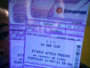 Avisos gratis en Mexico lindo en Morelia |  BOLETOS U2 MEXICO 11 DE MAYO 2O11  CANCHA AL COSTO NADA MAS NECESITO RECUPE, BOLETOS U2 MEXICO 11 DE MAYO 2O11  CANCHA AL COSTO NADA MAS NECESITO RECUPE