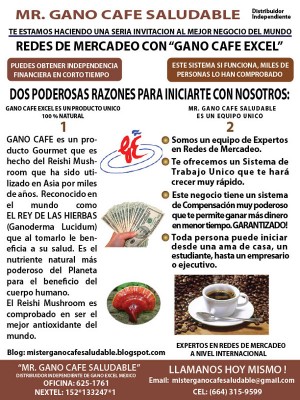 Mister Gano Cafe Sal Avisos gratis en Mexico lindo en Tijuana |  Gano Excel Monterrey = Mr Gano Cafe Saludable Tijuana, Gano Excel Tijuana