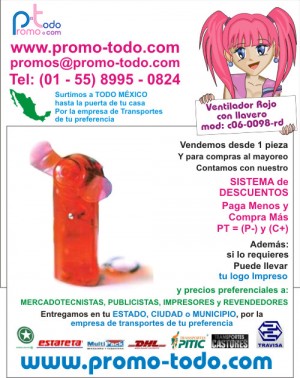 Mauricio Villegas Avisos gratis en Mexico lindo en Coyoac&aacute;n |  Ventilador llavero c06-0098-rd , publicitarios
