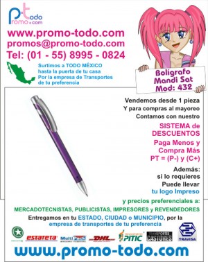 Mauricio Villegas Avisos gratis en Mexico lindo en Coyoac&aacute;n |  Pluma publicitaria modelo 432, promocionales