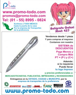 Mauricio Villegas Avisos gratis en Mexico lindo en Coyoac&aacute;n |  Boligrafo modelo galaxy 437, promocional