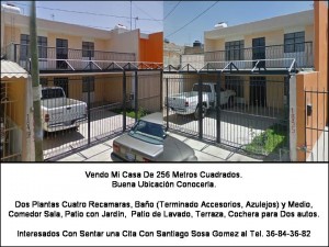 santiago Avisos gratis en Mexico lindo en Zapopan |  Vendo Mi Casa De 256 Metros Cuadrados. (Oferta Seria), Vendo Mi Casa De 256 Metros Cuadrados. (Oferta Seria)