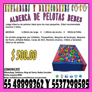 Inflables y Brincoli Avisos gratis en Mexico lindo en Coacalco |  Renta alberca de pelotas bebes coacalco tultitlan tultepec, Coacalco tultitlan tultepec