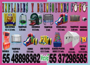 Inflables y Brincoli Avisos gratis en Mexico lindo en Coacalco |  Renta juegos inflables brincolines trampolines maquina burbujas rockol, Coacalco tultitlan tultepec