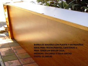 ALMA POLANCO Avisos gratis en Mexico lindo en Magdalena Contreras |  BARRA PARA RESTAURANTE O BAR EN CASA, BARRA DE MADERA