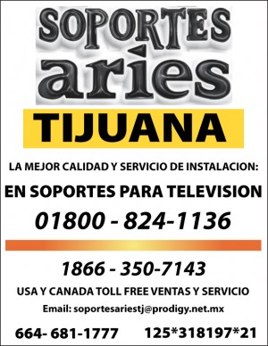 Soportes aries Avisos gratis en Mexico lindo en Tecate |  SOPORTES PARA PANTALLAS PLANAS, PLASMA, LCD,LED ARIES, SOPORTES PARA TELEVISION, COMPUTADORAS Y TV PLANAS