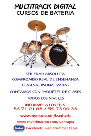 IVAN TAPIA Avisos gratis en Mexico lindo en Tlalpan |  CLASES DE BATERIA 14 a&ntilde;os de experiencia impartiendo clases, CURSOS DE BATERIA