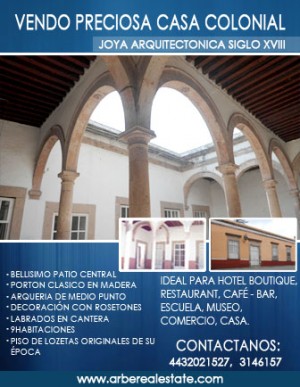 noe Avisos gratis en Mexico lindo en Morelia |  Vendo preciosa casa, �Joya colonial� Siglo XVIII exelente ubicaci&oacute;n, Preciosa casa colonial, �antigua! �joya arquitect&oacute;nica� siglo XVIII