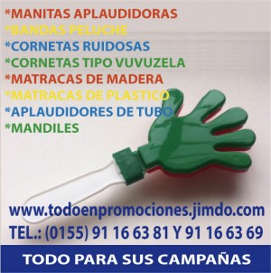 MATEO BORREGO Avisos gratis en Mexico lindo en Iztacalco |  Manitas aplaudidoras chicas y grandes para promociones, Visitanos: www.todoenpromociones.jimdo.com