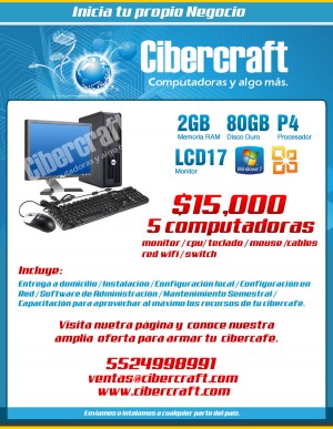 Cibercraft Avisos gratis en Mexico lindo en Ecatepec |  Inicia o incrementa tu propio negocio. cibercaf&eacute; - caf&eacute; internet, Inicia o incrementa tu propio negocio. cibercaf&eacute; - caf&eacute; internet