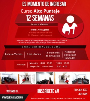cursos-avanza Avisos gratis en Mexico lindo en Guadalajara |  Curso para ingreso a la universidad en guadalajara, Admision examen u de g udg cursos