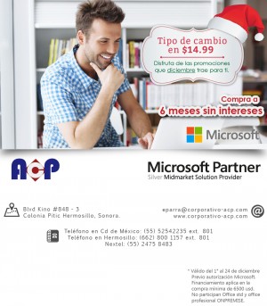 CORPORATIVO ACP Avisos gratis en Mexico lindo en Hermosillo |  Aprovecha la promocion  de diciembre corporativo acp microsoft, Precios mas bajos