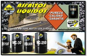 ronal Avisos gratis en Mexico lindo en Escobedo |  Para sus terminaciones emulsiones rotura rapida vencina, Asfaltos