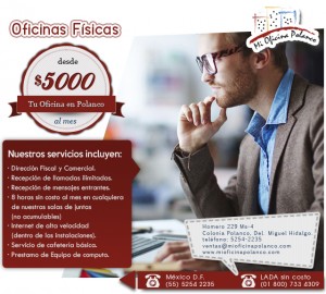 Mi Oficina Polanco Avisos gratis en Mexico lindo en Ciudad de Mexico |  Oficinas en renta disponibles en polanco desde $5000, Direcci&oacute;n fiscal y comercial