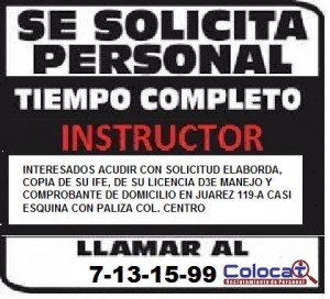 yareli terrazas Avisos gratis en Mexico lindo en Cosal&aacute; |  Solicitamos instructores de manejo en autoescuela culiacan, Empleo