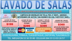 Roberto Avisos gratis en Mexico lindo en Guadalajara |  LAVADO DE SALAS EN GUADALAJARA, SERVICIO A DOMICILIO