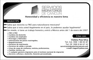  Avisos gratis en Mexico lindo en Canc&uacute;n |  Servicios Migratorios , De Cancun 